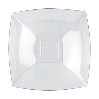 Moderna 64 oz Square Clear Plastic Serving Bowl - 9 3/4" x 9 3/4" x 3" - 10 count box
