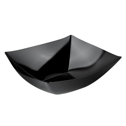 Moderna 128 oz Square Black Plastic Serving Bowl - 12" x 12" x 4" - 10 count box