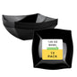 Moderna 128 oz Square Black Plastic Serving Bowl - 12" x 12" x 4" - 10 count box