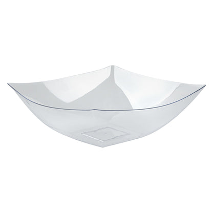 Moderna 128 oz Square Clear Plastic Serving Bowl - 12" x 12" x 4" - 10 count box