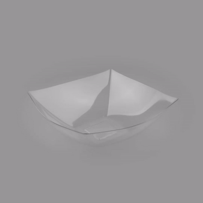 Moderna 128 oz Square Clear Plastic Serving Bowl - 12" x 12" x 4" - 10 count box