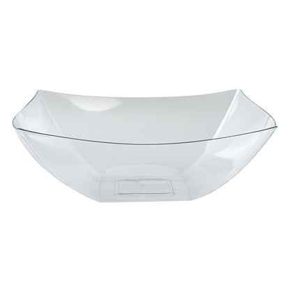 Moderna 128 oz Square Clear Plastic Serving Bowl - 12" x 12" x 4" - 40 count box