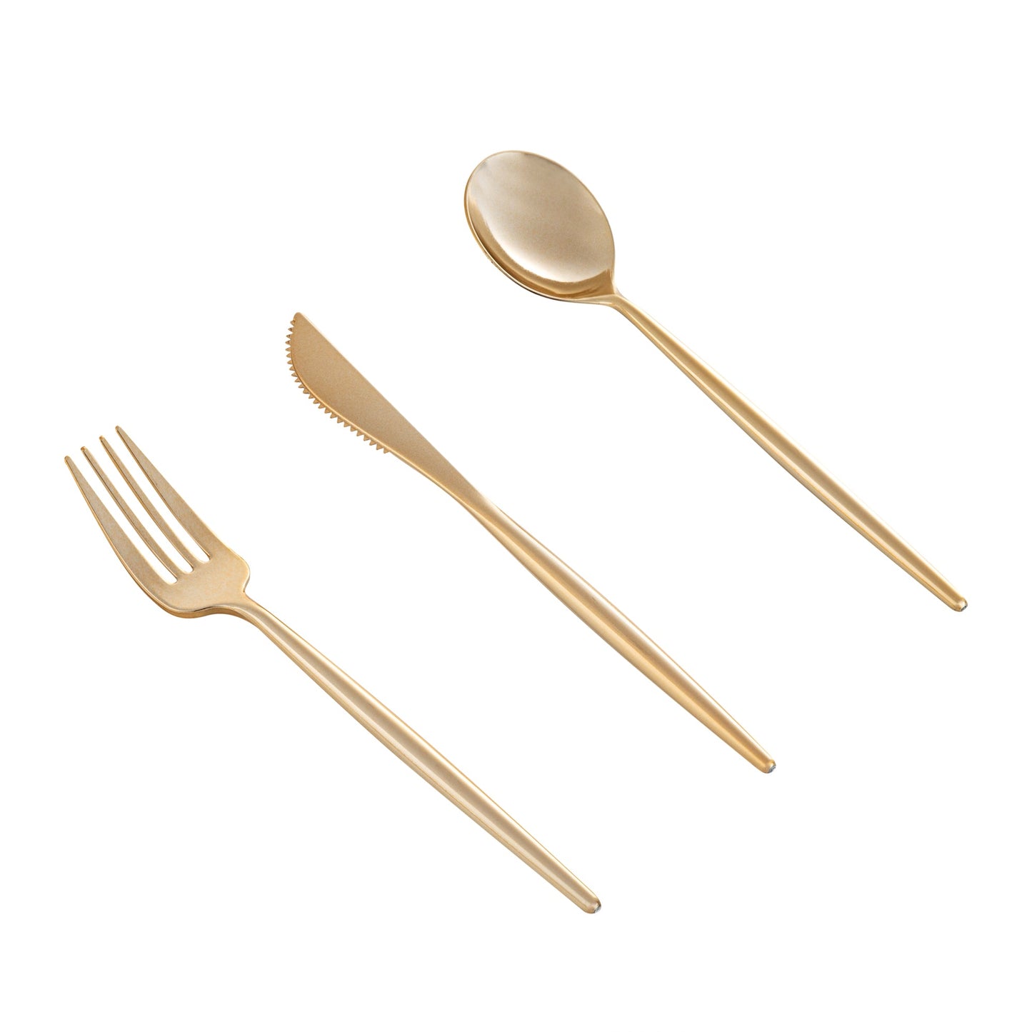 Moderna Gold Plastic Cutlery Set - 7 1/2" - 60 count box