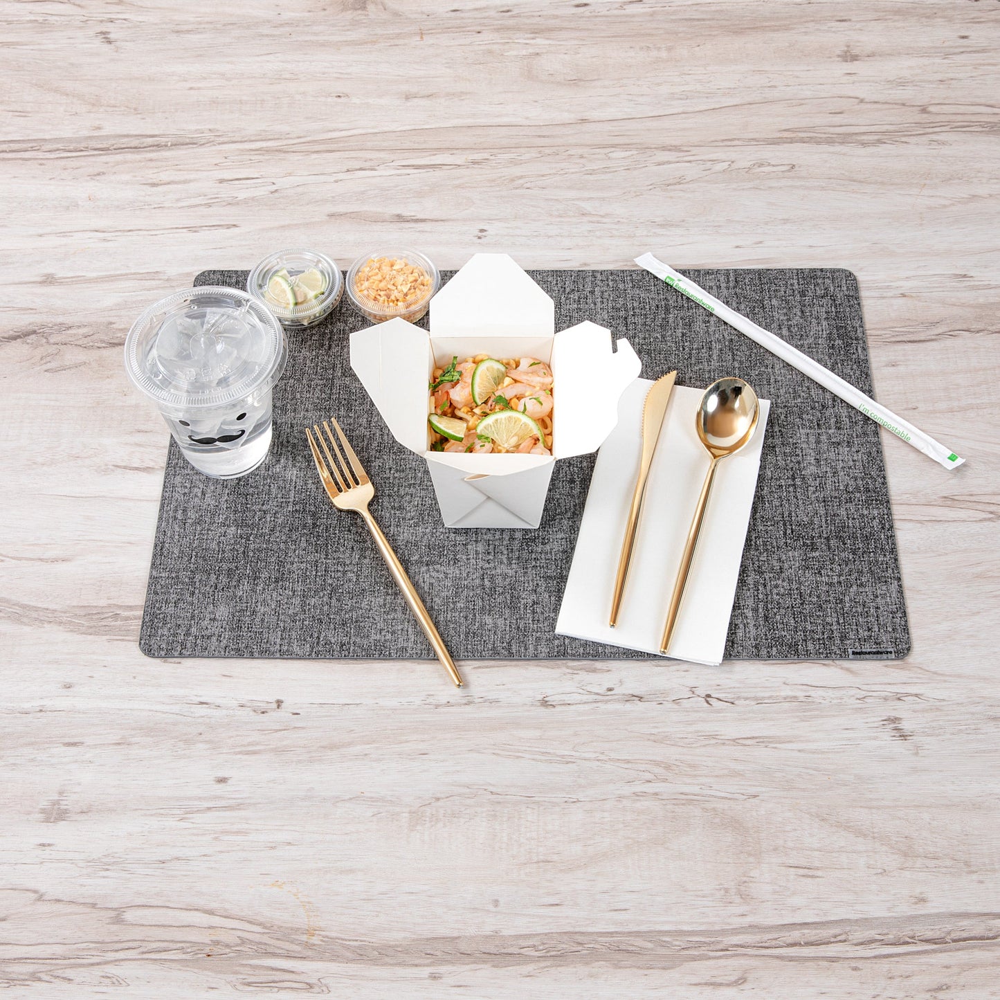 Moderna Gold Plastic Cutlery Set - 7 1/2" - 60 count box