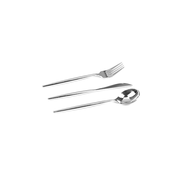 Moderna Silver Plastic Cutlery Set - 7 1/2" - 60 count box