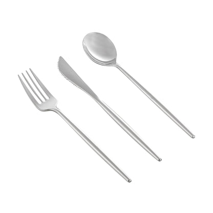 Moderna Silver Plastic Cutlery Set - 7 1/2" - 60 count box