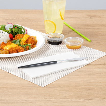 Moderna Silver Plastic Knife - with Black Handle - 7 3/4" - 500 count box