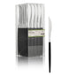 Moderna Silver Plastic Knife - with Black Handle - 7 3/4" - 50 count box