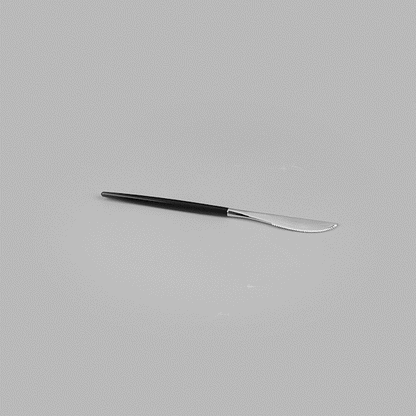 Moderna Silver Plastic Knife - with Black Handle - 7 3/4" - 50 count box