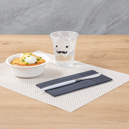 Moderna Silver Plastic Knife - with White Handle - 7 3/4" - 50 count box