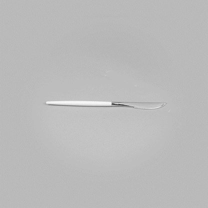 Moderna Silver Plastic Knife - with White Handle - 7 3/4" - 500 count box
