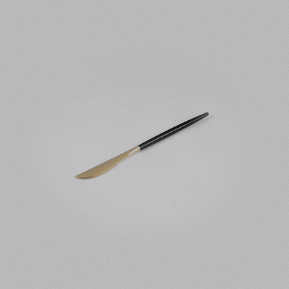 Moderna Gold Plastic Knife - with Black Handle - 7 3/4" - 500 count box