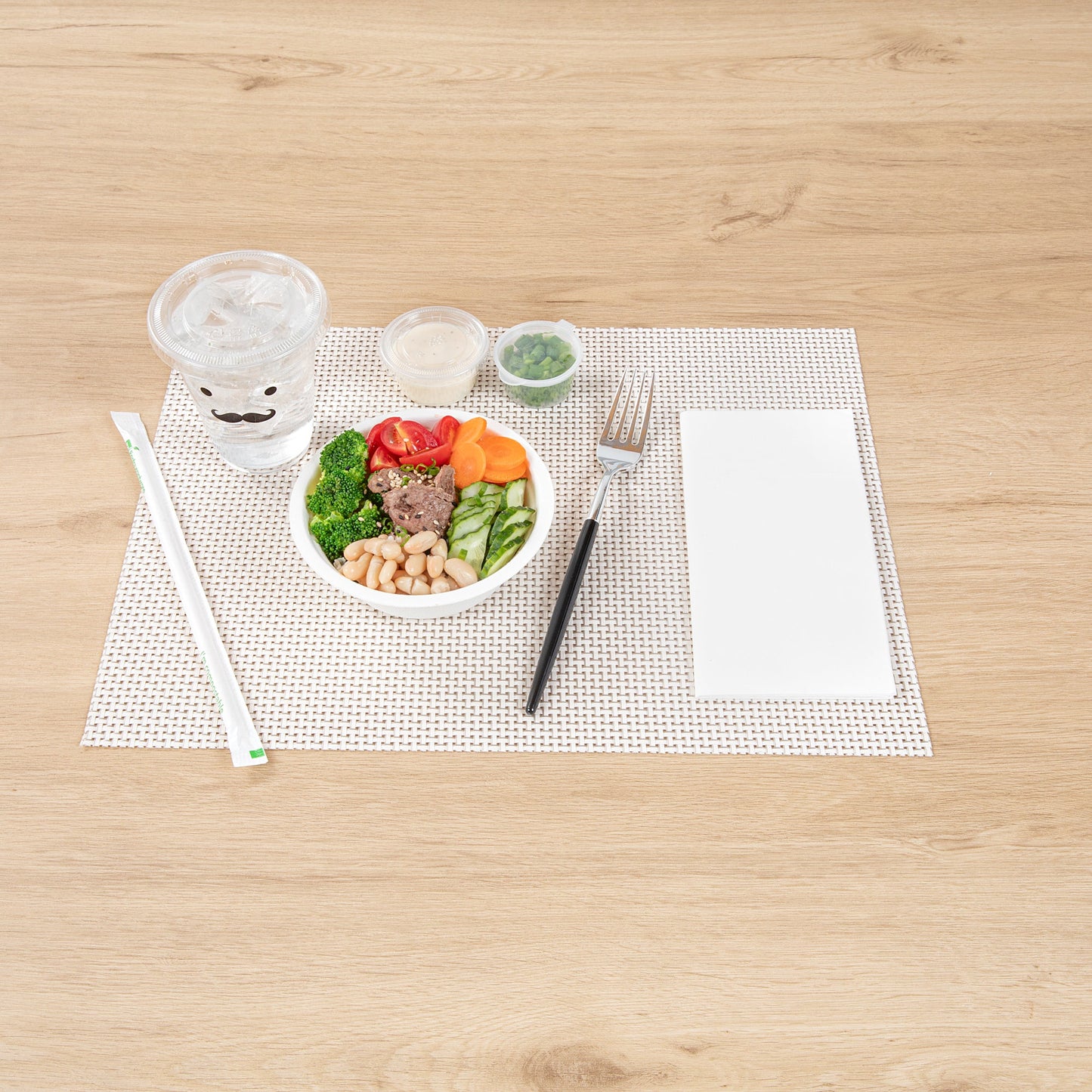 Moderna Silver Plastic Fork - with Black Handle - 7 1/2" - 500 count box