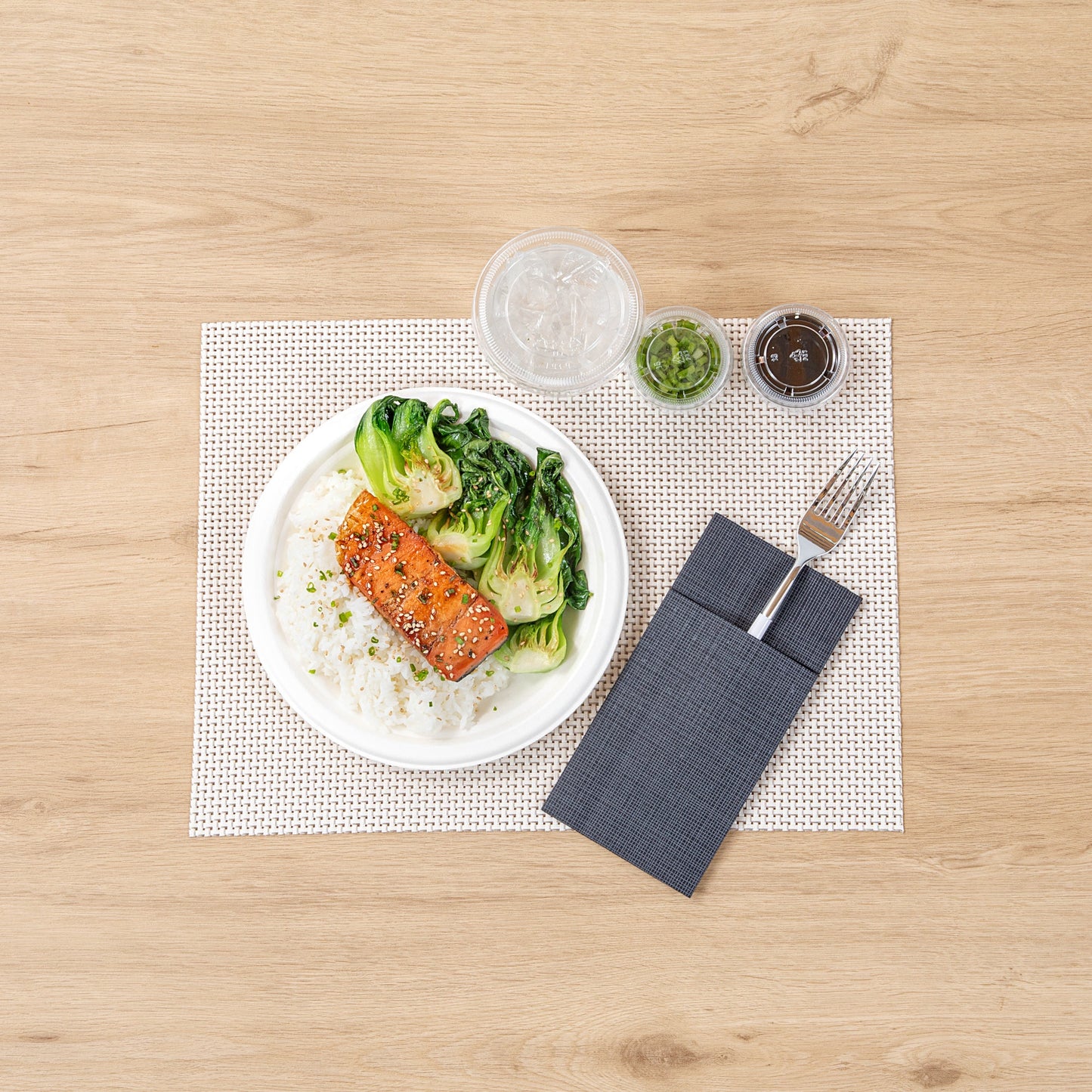 Moderna Silver Plastic Fork - with White Handle - 7 1/2" - 50 count box