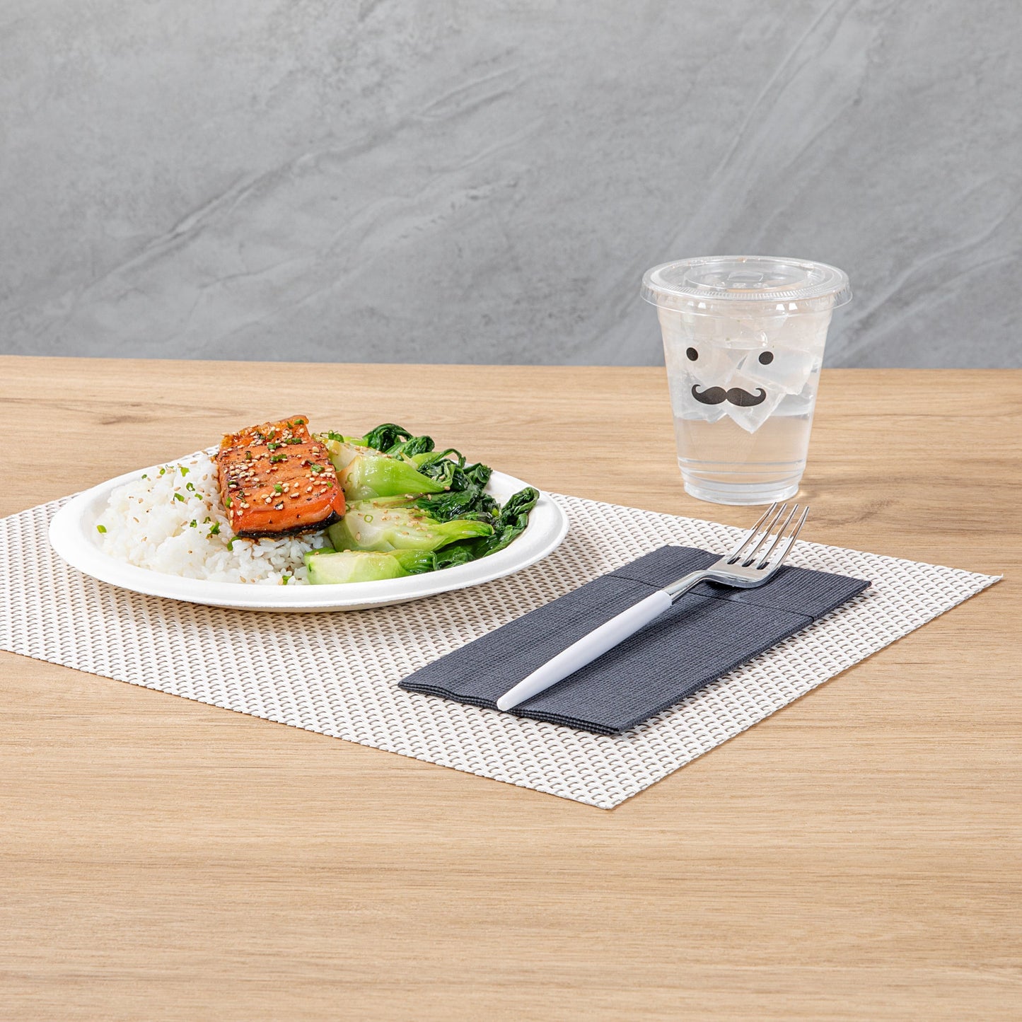 Moderna Silver Plastic Fork - with White Handle - 7 1/2" - 500 count box