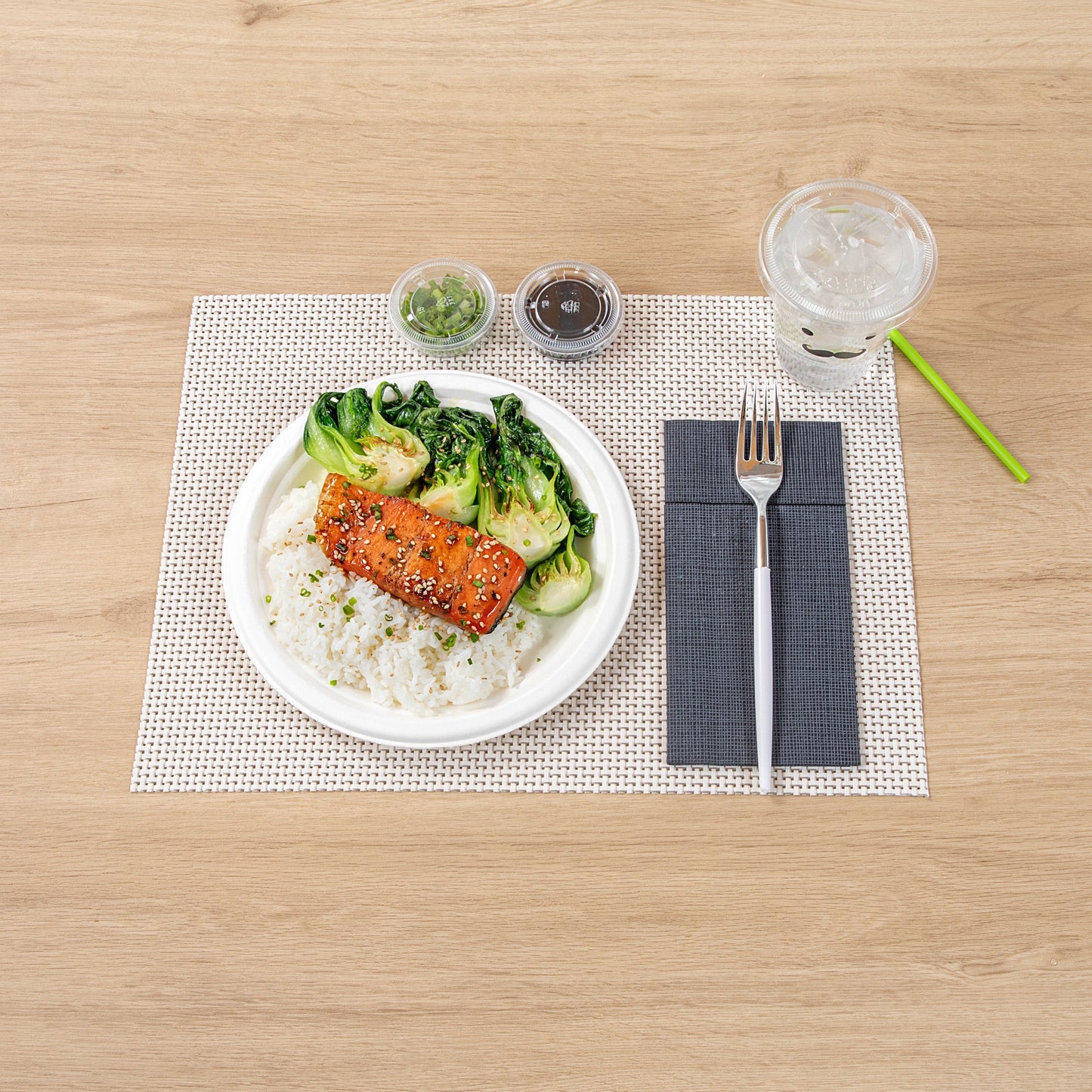 Moderna Silver Plastic Fork - with White Handle - 7 1/2" - 500 count box