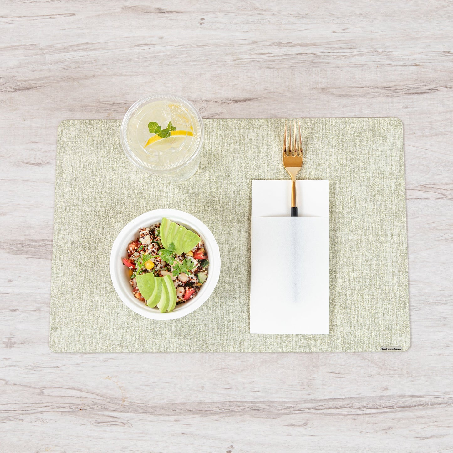 Moderna Gold Plastic Fork - with Black Handle - 7 1/2" - 50 count box