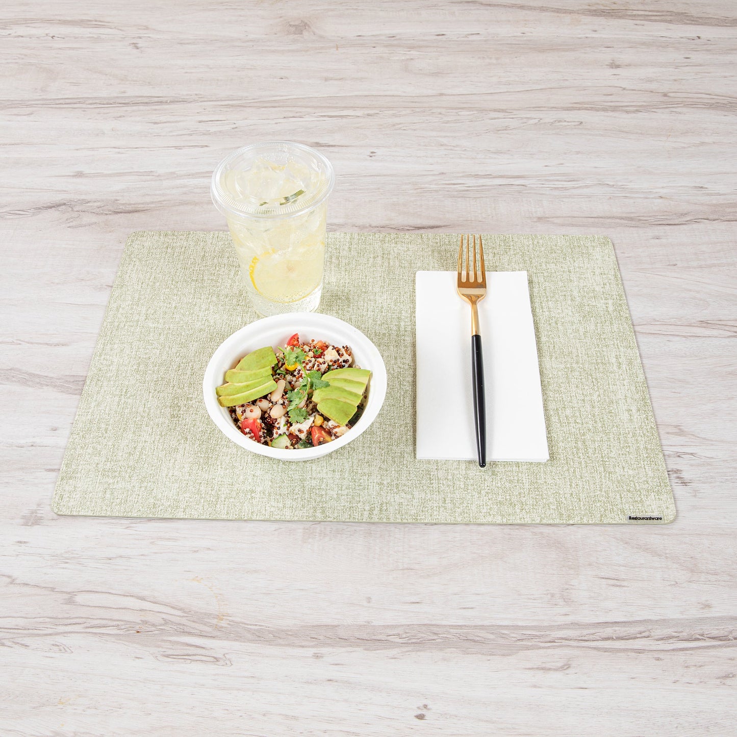 Moderna Gold Plastic Fork - with Black Handle - 7 1/2" - 50 count box