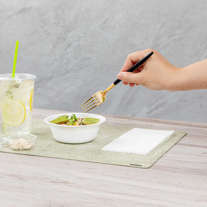 Moderna Gold Plastic Fork - with Black Handle - 7 1/2" - 500 count box