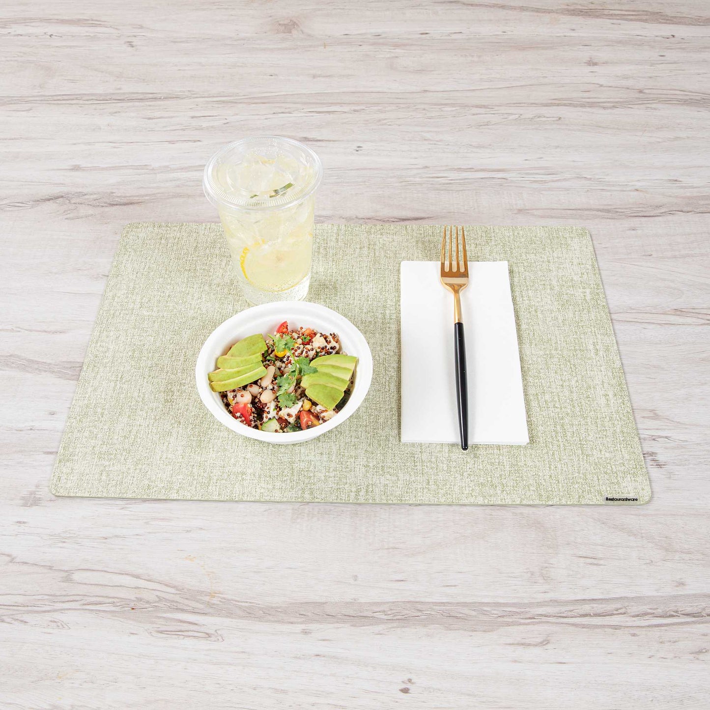 Moderna Gold Plastic Fork - with Black Handle - 7 1/2" - 500 count box