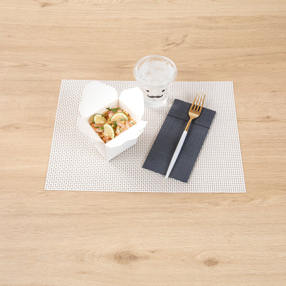 Moderna Gold Plastic Fork - with White Handle - 7 1/2" - 500 count box