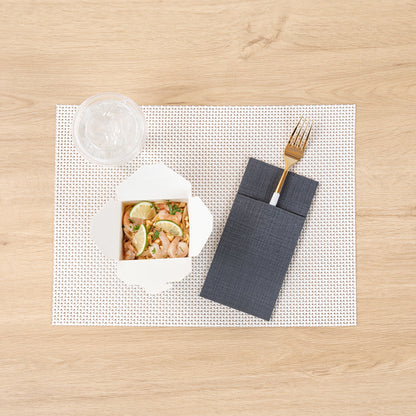 Moderna Gold Plastic Fork - with White Handle - 7 1/2" - 500 count box