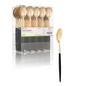 Moderna Gold Plastic Spoon - with Black Handle - 7 3/4" - 50 count box