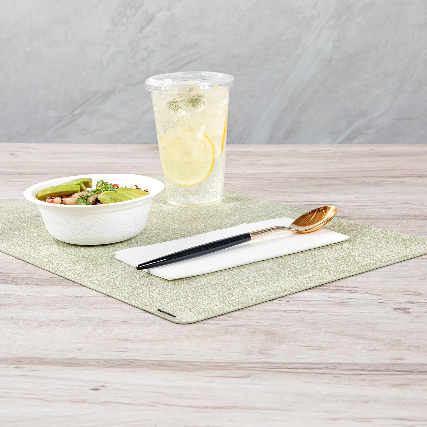 Moderna Gold Plastic Spoon - with Black Handle - 7 3/4" - 500 count box