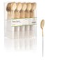 Moderna Gold Plastic Spoon - with White Handle - 7 3/4" - 50 count box