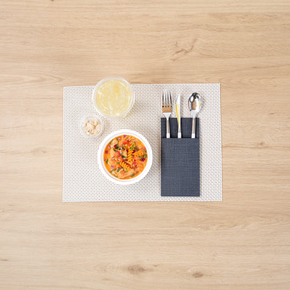 Moderna Silver Plastic Cutlery Set - with White Handle - 7 1/2" - 60 count box