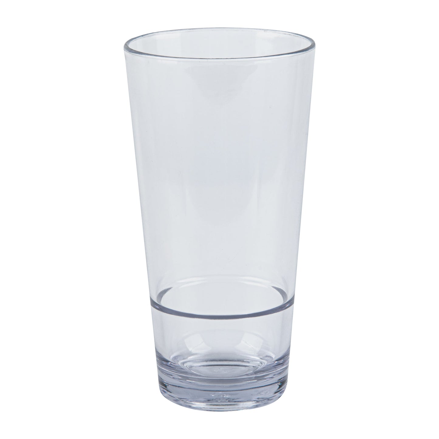 Bev Tek 20 oz Clear SAN Plastic Cooler Glass - 3 1/2" x 3 1/2" x 6 1/2" - 10 count box