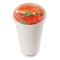 Sustain Clear PLA Plastic Straw or Sip Cold Cup Lid - Fits 9, 12, 16, 20 and 22 oz, Compostable - 50 count box