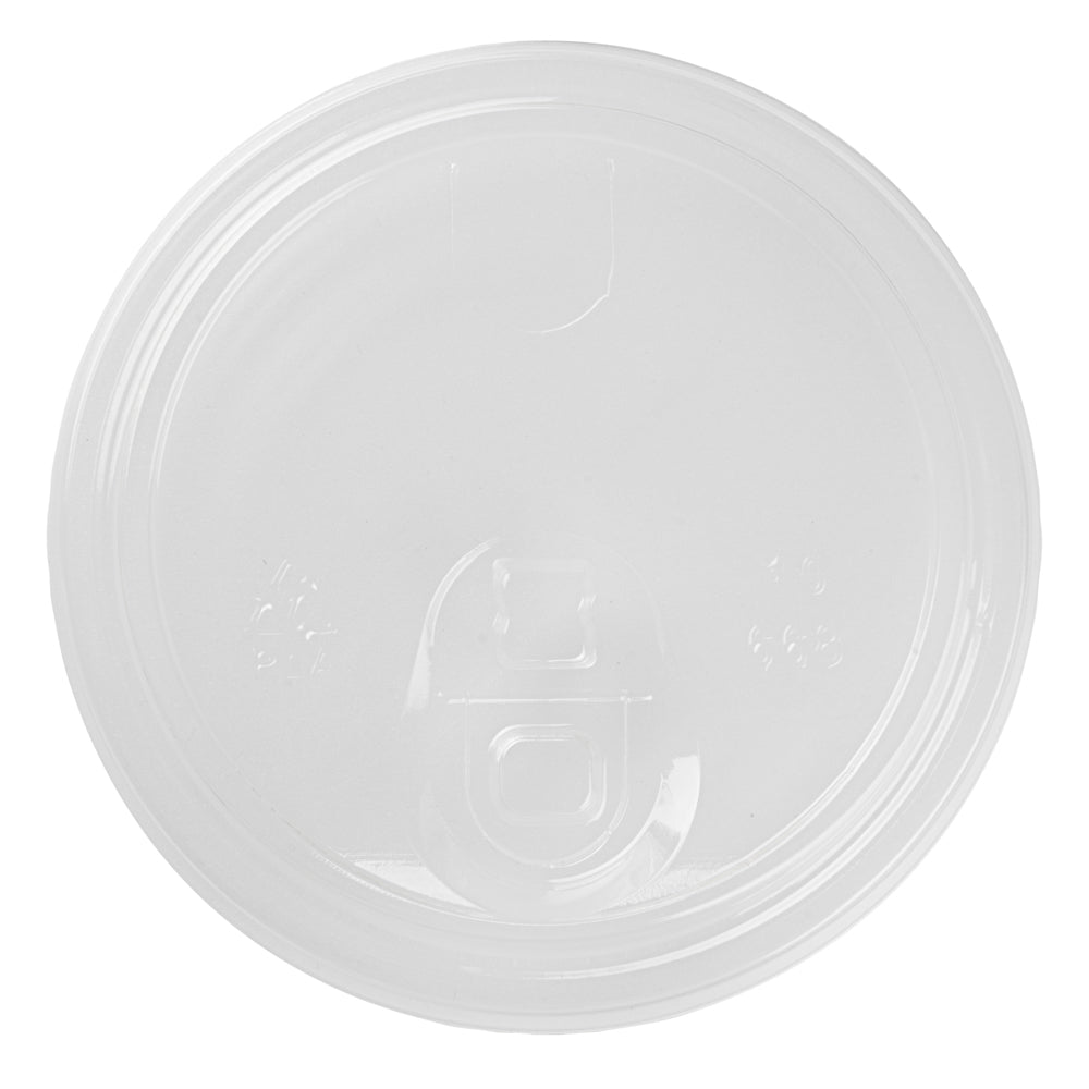 Sustain Clear PLA Plastic Straw or Sip Cold Cup Lid - Fits 9, 12, 16, 20 and 22 oz, Compostable - 1000 count box