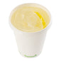 Sustain Clear PLA Plastic Cold Cup Flat Lid - Fits 9, 12, 16, 20 and 22 oz, Compostable - 1000 count box