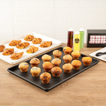 Chef 101 Rectangle Black Plastic Display Tray - 26" x 18" - 1 count box