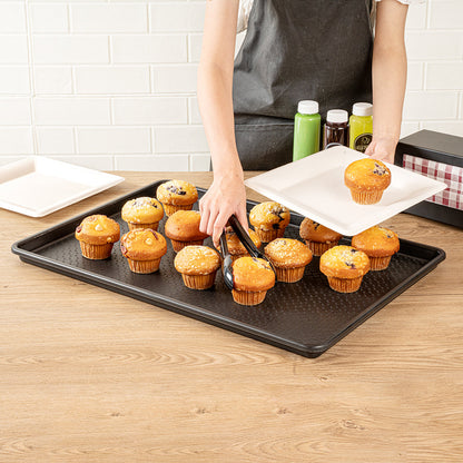 Chef 101 Rectangle Black Plastic Display Tray - 26" x 18" - 1 count box