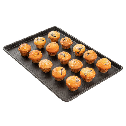 Chef 101 Rectangle Black Plastic Display Tray - 26" x 18" - 10 count box