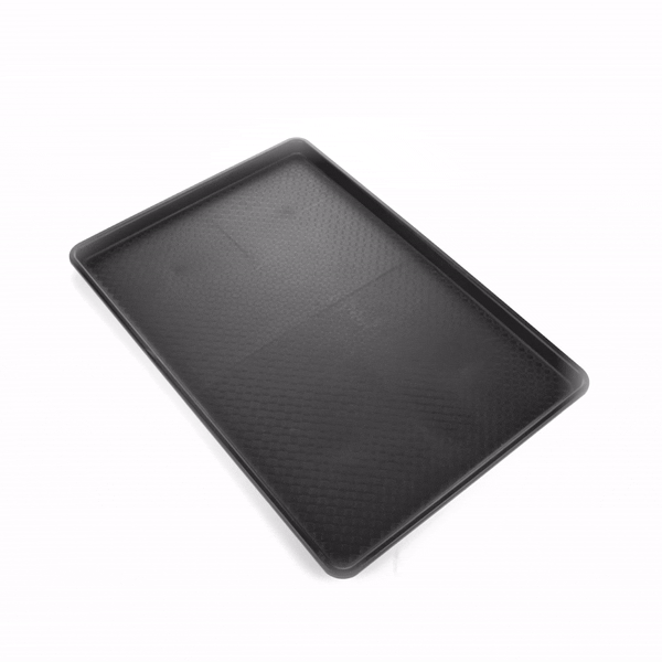 Chef 101 Rectangle Black Plastic Display Tray - 26" x 18" - 10 count box