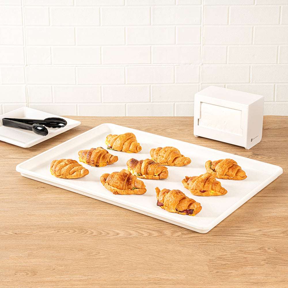 Chef 101 Rectangle White Plastic Display Tray - 26" x 18" - 10 count box