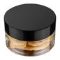 Chef 101 4 oz Round Clear Plastic Candy and Snack Jar - with Black Plastic Lid - 2 3/4" x 2 3/4" x 1 1/2" - 10 count box