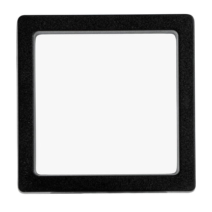 Display Tek Square Black Plastic 3D Floating Display Case - 2 3/4" x 2 3/4" x 3/4" - 10 count box