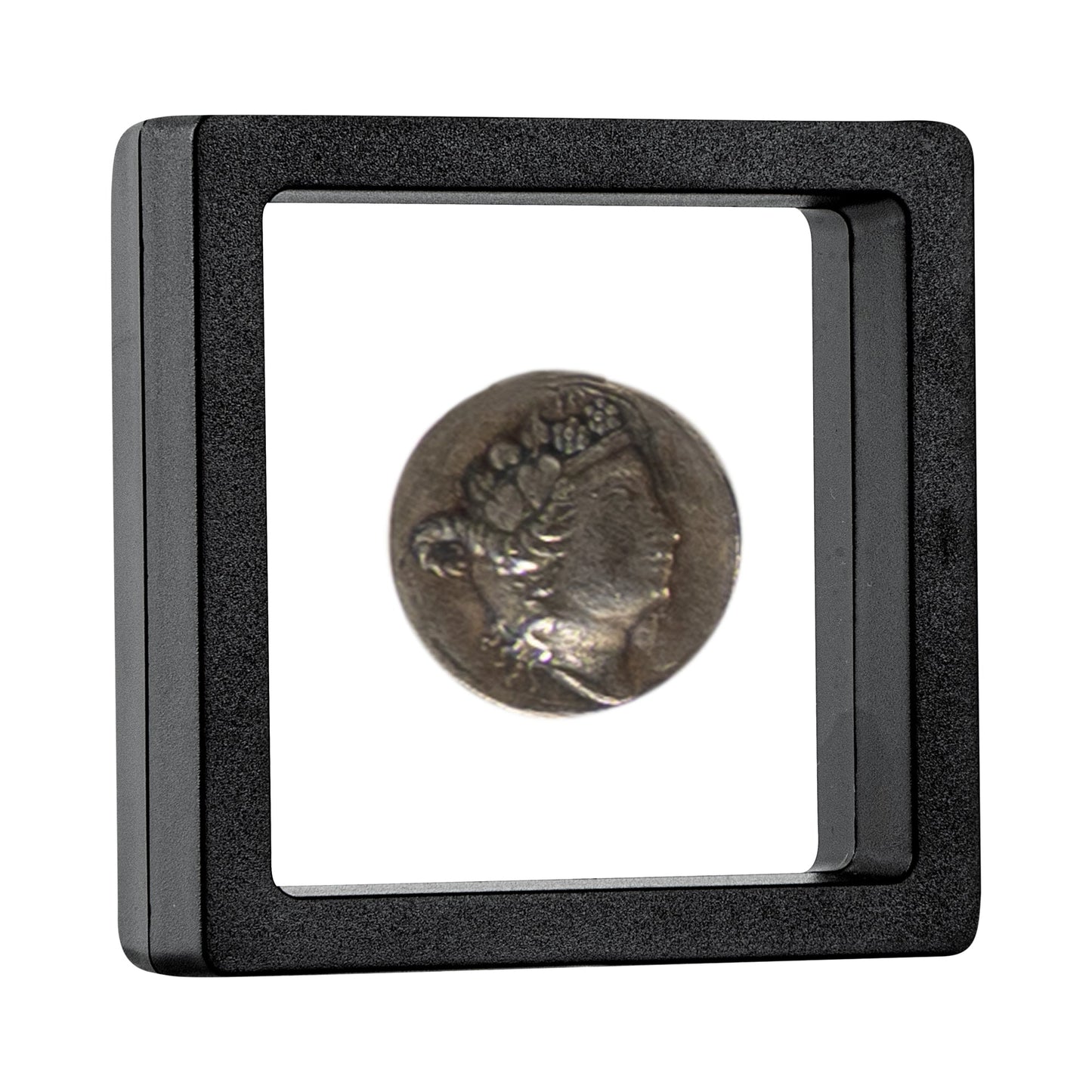 Display Tek Square Black Plastic 3D Floating Display Case - 2 3/4" x 2 3/4" x 3/4" - 10 count box