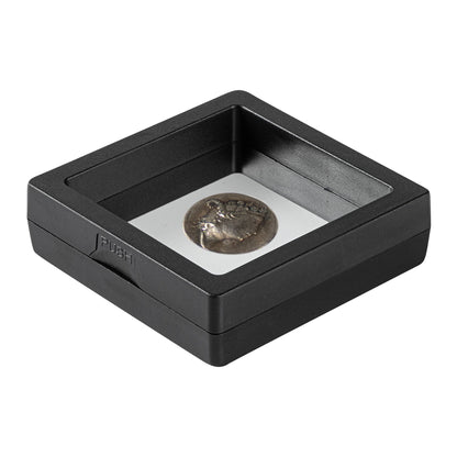 Display Tek Square Black Plastic 3D Floating Display Case - 2 3/4" x 2 3/4" x 3/4" - 10 count box