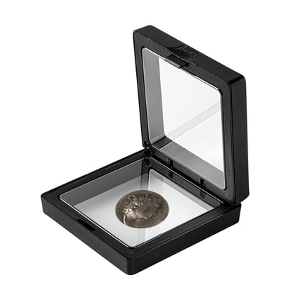 Display Tek Square Black Plastic 3D Floating Display Case - 2 3/4" x 2 3/4" x 3/4" - 10 count box