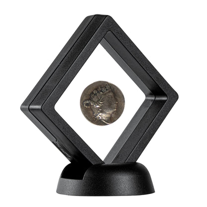 Display Tek Square Black Plastic 3D Floating Display Case - 2 3/4" x 2 3/4" x 3/4" - 10 count box