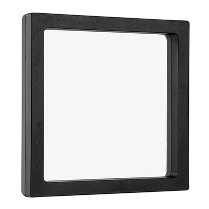 Display Tek Square Black Plastic 3D Floating Display Case - 5 1/2" x 5 1/2" x 3/4" - 10 count box