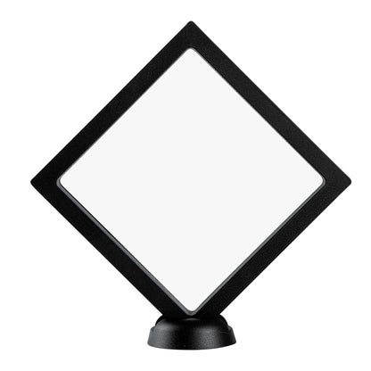 Display Tek Square Black Plastic 3D Floating Display Case - 5 1/2" x 5 1/2" x 3/4" - 10 count box