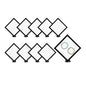 Display Tek Square Black Plastic 3D Floating Display Case - 7" x 7" x 3/4" - 10 count box