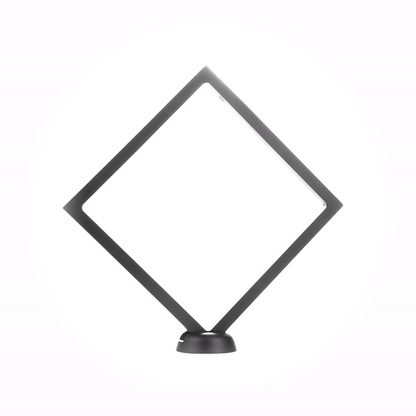 Display Tek Square Black Plastic 3D Floating Display Case - 7" x 7" x 3/4" - 10 count box
