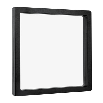 Display Tek Square Black Plastic 3D Floating Display Case - 7" x 7" x 3/4" - 10 count box